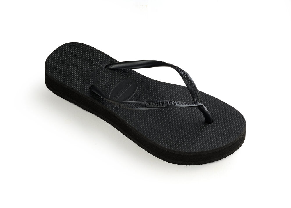 Slim Flat Form klipklapper - sort